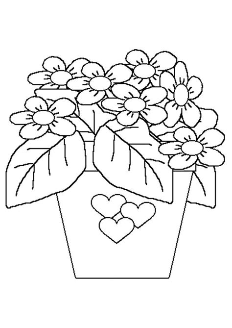 Coloriage fleur pour la fête des mères