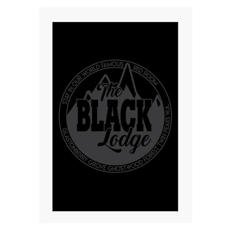 The Black Lodge Logo Twin Peaks A4 Print Fruugo Uk