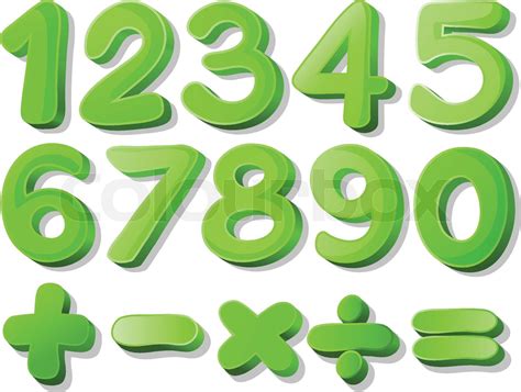 Greennumbers Stock Vector Colourbox