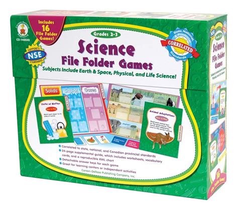 Carson Dellosa Science File Folder Games Grades 2 3 Educational Board Game See This Great