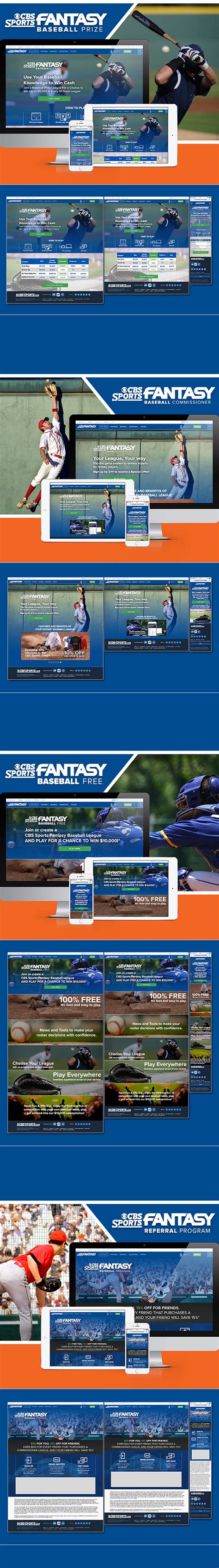 Winning fantasy advice, analysis, and dfs lineups. CBS Sports Fantasy Baseball Landing Pages on Behance