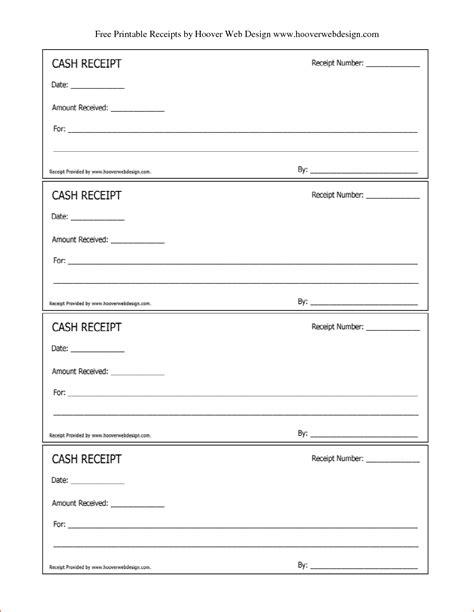 Free Printable Receipts For Services Feedback Templates Personal