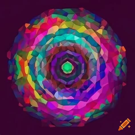Colorful Geometric Digital Artwork On Craiyon