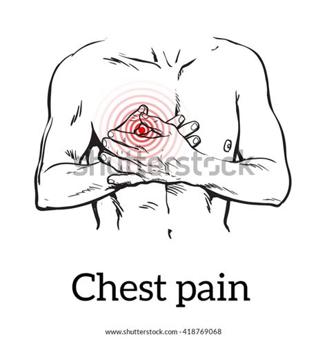 Information About Heart Pain Chest Pain Stock Illustration 418769068