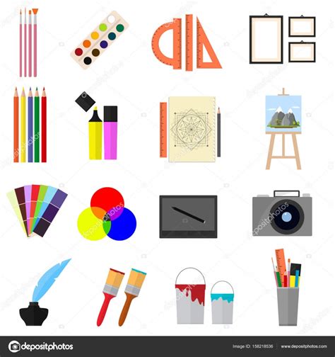 Dibujos animados arte color iconos conjunto Vector vector gráfico