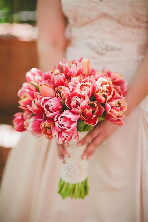 Pink Tulip Bridal Bouquet Bridal Bouquet Fall Bridal Bouquet Peonies