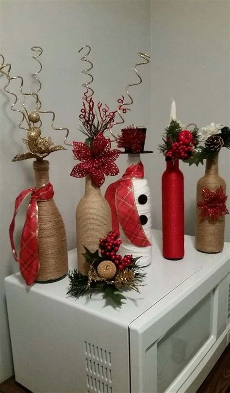 Decoración navideña con botellas de vidrio - Dale Detalles