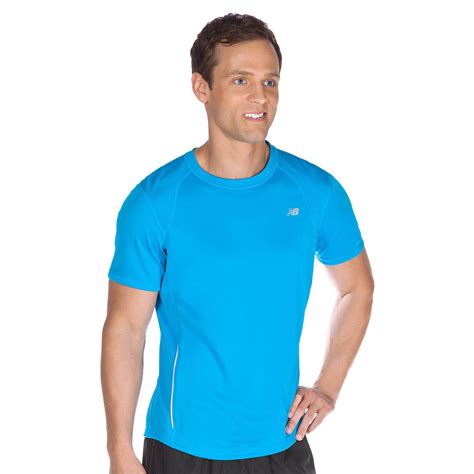 New balance mens printed accelerate running t shirt tee top black sports. New Balance Tempo Mens Short Sleeve T-Shirt - Sweatband.com