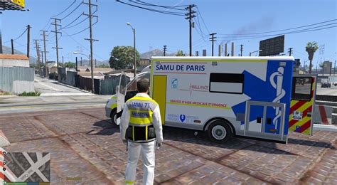Samu Pack Tenue French Ambulance Paramedic Ped Gta5
