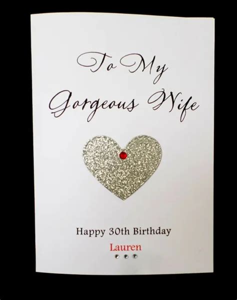 handmade personalised birthday card wife girlfriend fiancee 3 17 picclick