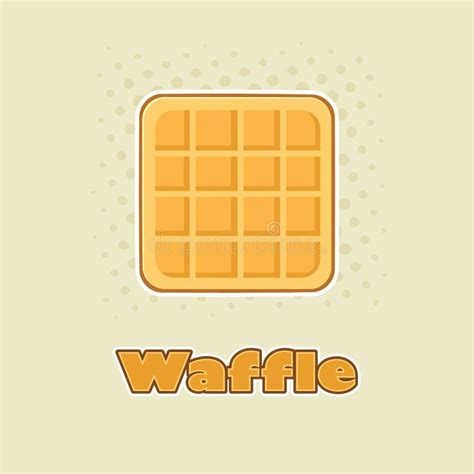 Square Waffle Cartoon Drawing Design Stock Illustration Illustration