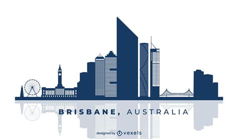 Brisbane Australia Skyline Design Vector Download