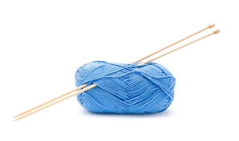 Blue Cotton Knitting Yarn Ball Stock Image Image Of Yarn White 14864583