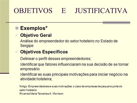 Objetivo Geral De Um Projeto Exemplo