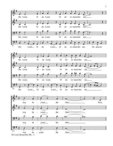 Do Lord Remember Me By Russell Mauldin Digital Sheet Music For