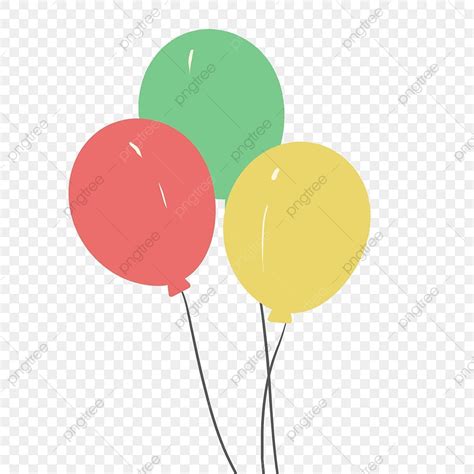 Hand Drawn Balloons Png Image Cartoon Hand Drawn Colorful Balloons