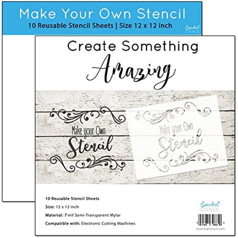 Buy Make Your Own Stencil 10 Pack 12 X 12 Inch Blank Stencil Sheets