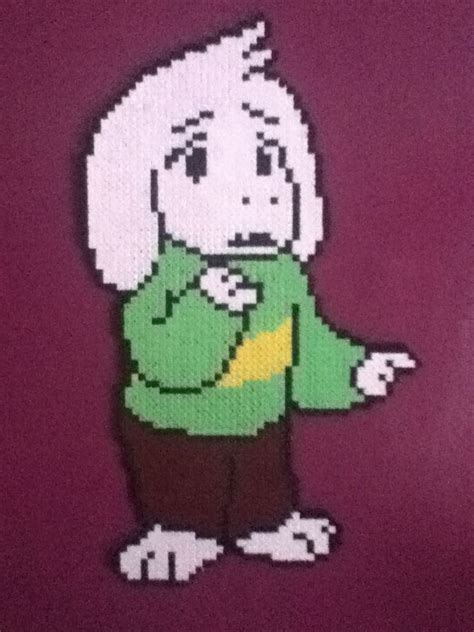 Finished~asriel Bead Sprite Undertale Pixel Art Pixel Art Grid Perler Bead Art