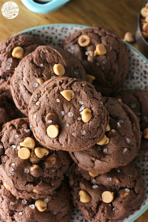 Salted Chocolate Peanut Butter Chip Cookies A Kitchen Addiction