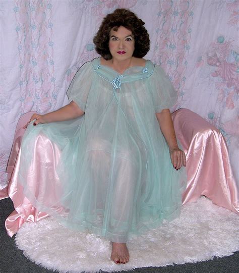 All Sizes Me Sea Green Vintage Sheer Night Gown Flickr Photo
