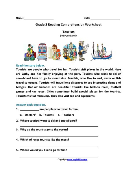 Second Grade 2nd Grade Reading Comprehension Worksheets Pdf 2nd Grade