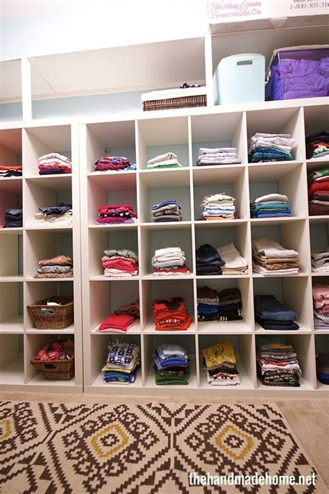 Heres a fun way to keep your childs room both neat and organized. how to organize children's clothes - The Handmade Home ...