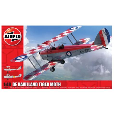 Airfix De Havilland Tiger Moth Aircraft Plastic Model Kit A Scale