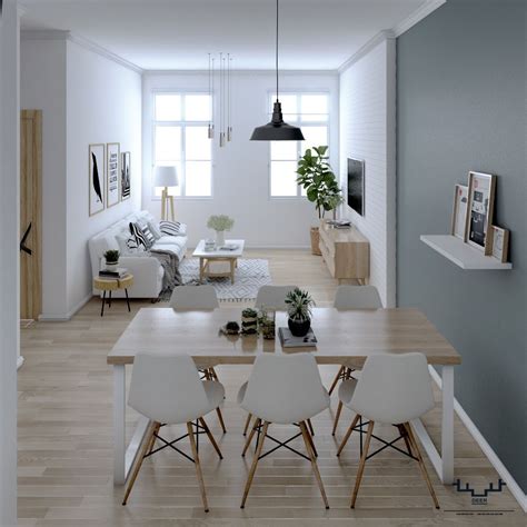 Scandinavian Apartment Interior Design On Behance Living Room