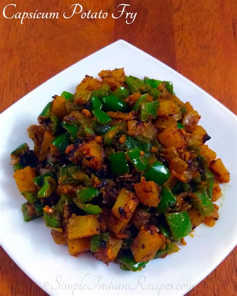 Capsicum Potato Fry Simple Indian Recipes