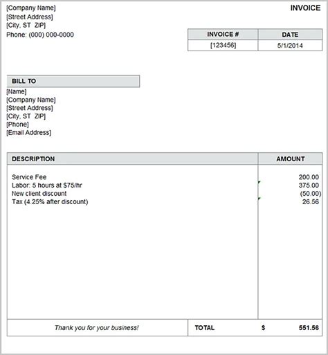 Basic Invoice Template And General Writing Guidelines To Help You