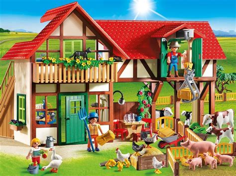 Playmobil Large Farm Kids Farm Set Toy Galaxy