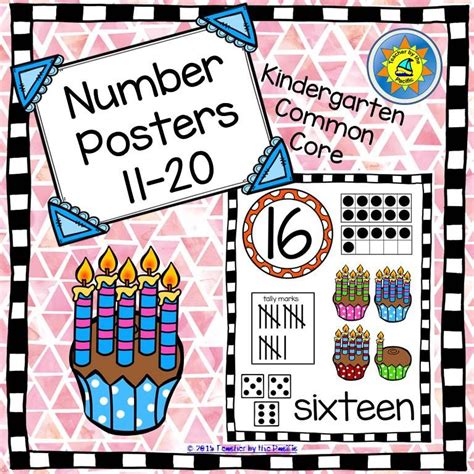 Numbers 11 - 20 Math Anchor Charts - CUPCAKES | Common core