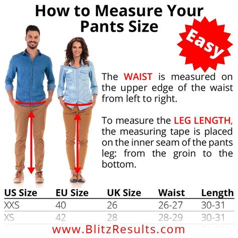 Mens Pant Size To Womens