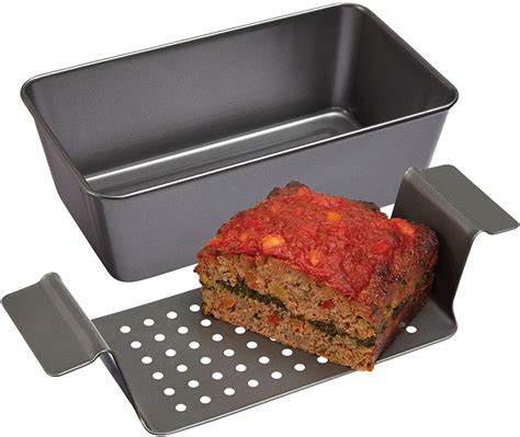 Chicago Metallic Professional Healthy Meatloaf Pan 2 Piece Gray