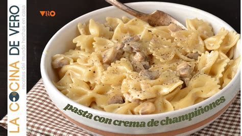Pasta Con Crema De Champi Ones Youtube