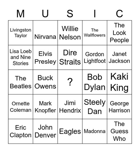 What Music Do You Have In Common With Dteb Bingo Card