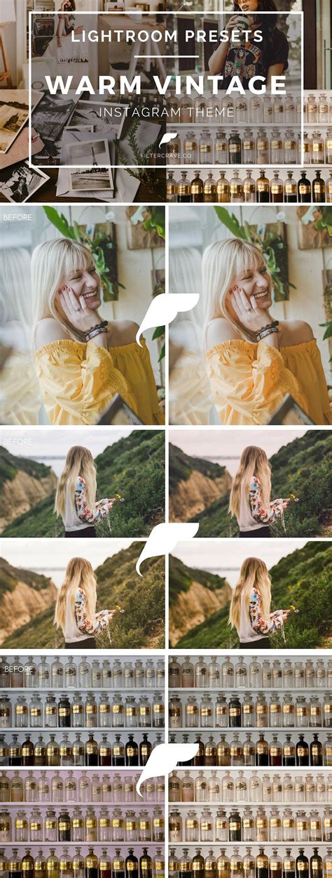 I also recommend editing them for each photo. Warm Vintage Lightroom Presets IG | Vintage lightroom ...