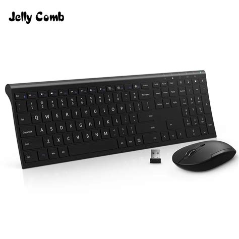 Ultra Slim 24g Usb Wireless Keyboard And Mouse Set Portable Mute Keys