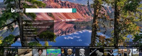 It is a quiz to test your knowledge on news events that happened during the week. Bing News Quiz