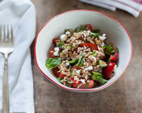 A pearl or israeli couscous salad with cucumber, tomatoes, and feta is a fun, flavorful spring and summer side! Israeli Couscous Salad with Feta | Recipe | Farro salad ...