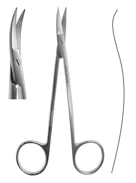 Scissors Lagrange Double Curved 115cm Z 4015 Zoll Dental