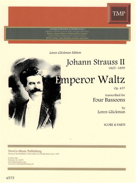 Emperor Waltz Op 437 Strauss Ii Score And Parts 4b Trevco Music