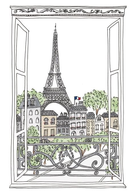 Darcy Miller X Chasing Paper Paris View Decal Paris Drawing City