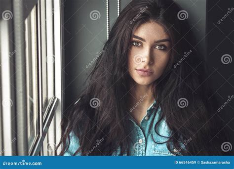 Sensual Beautiful Young Woman Sitting Near The Window Stock Image Image Of Daydreaming