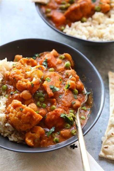 Cauliflower Tikka Masala Recipe Great For Meal Prep Fit Foodie Finds