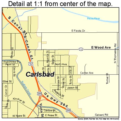 Carlsbad New Mexico Street Map 3512150