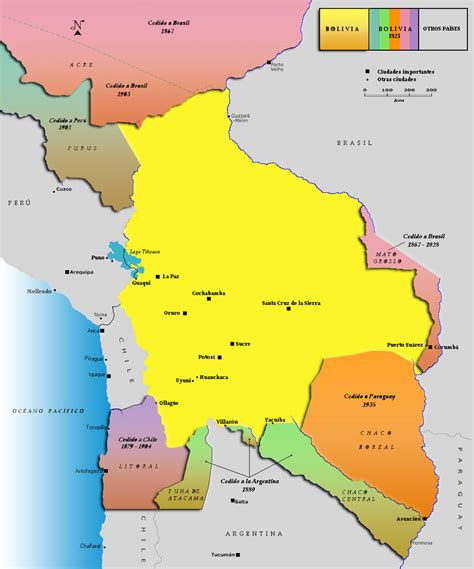 Bolivian Territorial Losses Between Its Maps On The Web Bolivia