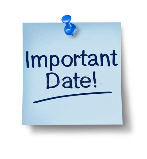 Important Date Office Note Stock Illustration Illustration Of Note