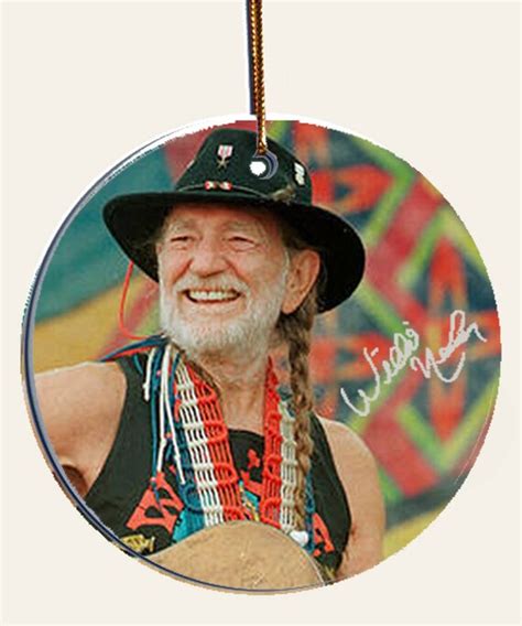Willie Nelson Collectible Ceramic Christmas Tree Ornament