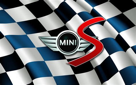 Mini Cooper Emblems Logos Checkers Wallpaper 1920x1200